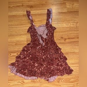 Beautiful red, open back dress from local boutique in Long Beach, CA!